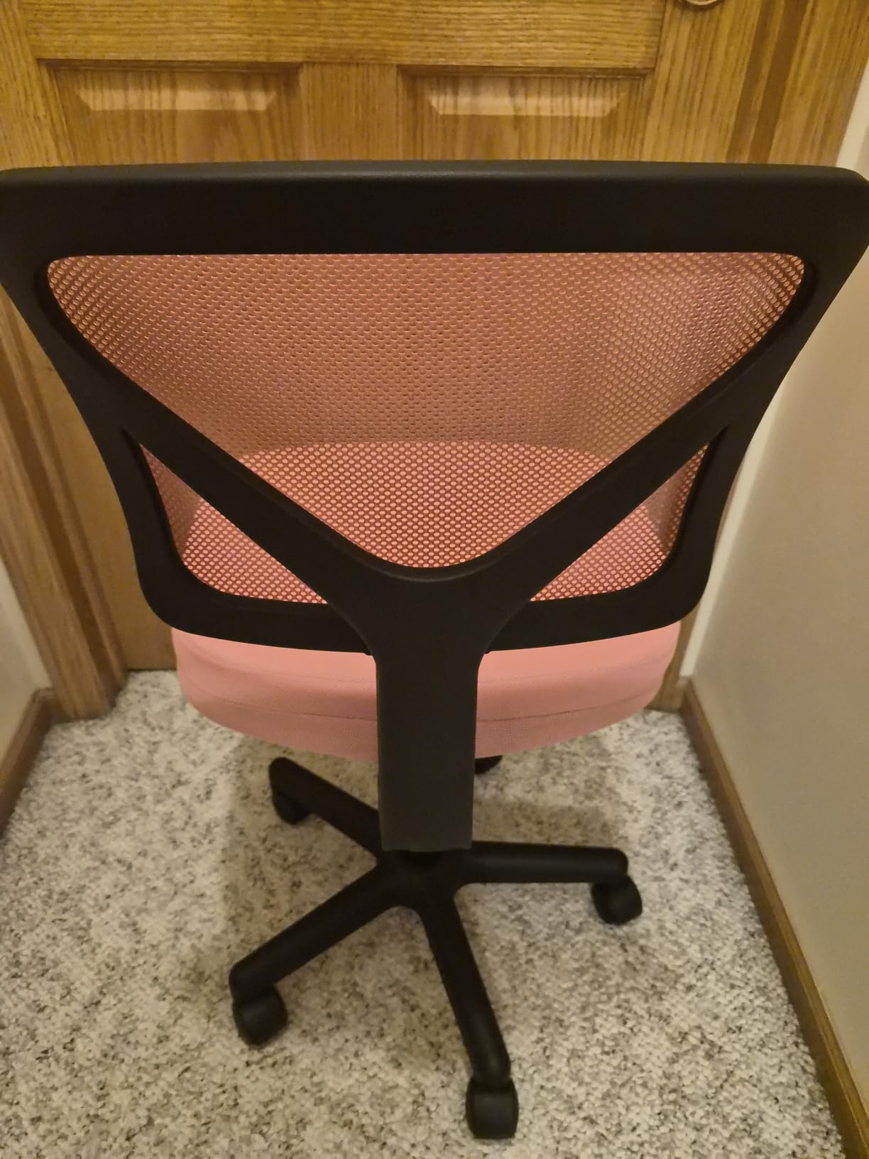 Sweetcrispy Office Computer Desk Chair, Ergonomic Low-Back Mesh Rolling Work Swivel Chairs with Wheels, Armless Comfortable Seat Lumbar Support for Home, Bedroom, Study, Student, Adults, Black Customer Review Sweetcrispy Office Computer Desk Chair, Ergonomic Low-Back Mesh Rolling Work Swivel Chairs with Wheels, Armless Comfortable Seat Lumbar Support for Home, Bedroom, Study, Student, Adults, Black - Customer Photo 2