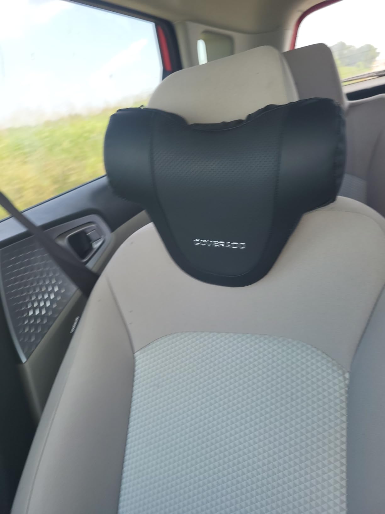 Coverado Lumbar Support Pillow for Car, Ergonomic Memory Foam Back Pillow for Office Chair, New Back Cushion for Pain Relief, PU Leather Car Lumbar Support for Driving Seat - BK Customer Review Coverado Lumbar Support Pillow for Car, Ergonomic Memory Foam Back Pillow for Office Chair, New Back Cushion for Pain Relief, PU Leather Car Lumbar Support for Driving Seat - BK - Customer Photo 5