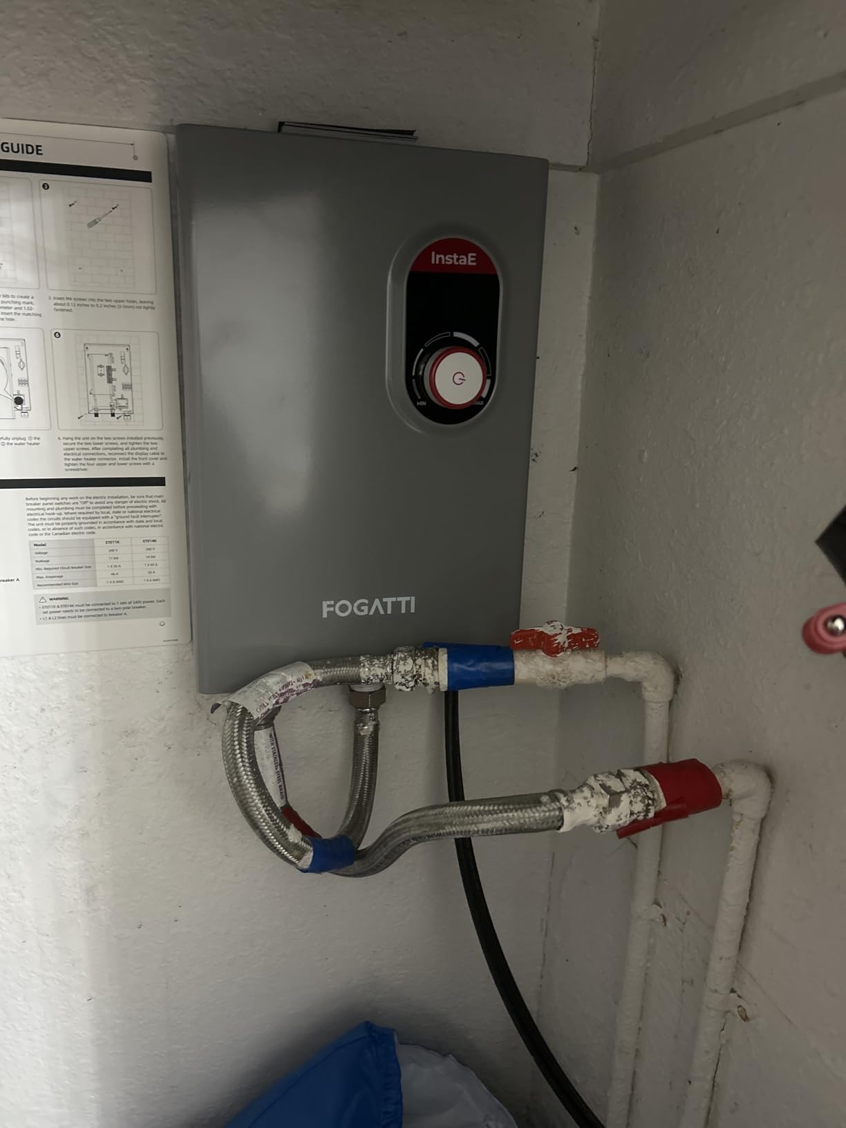 Fogatti 18kW Tankless Water Heater Electric, 240 Volt On Demand Instant Hot Water Heater, ETL Certified, Up to 4.4 GPM for 2-3 Points of Use for Residential Whole House Customer Review Fogatti 18kW Tankless Water Heater Electric, 240 Volt On Demand Instant Hot Water Heater, ETL Certified, Up to 4.4 GPM for 2-3 Points of Use for Residential Whole House - Customer Photo 1