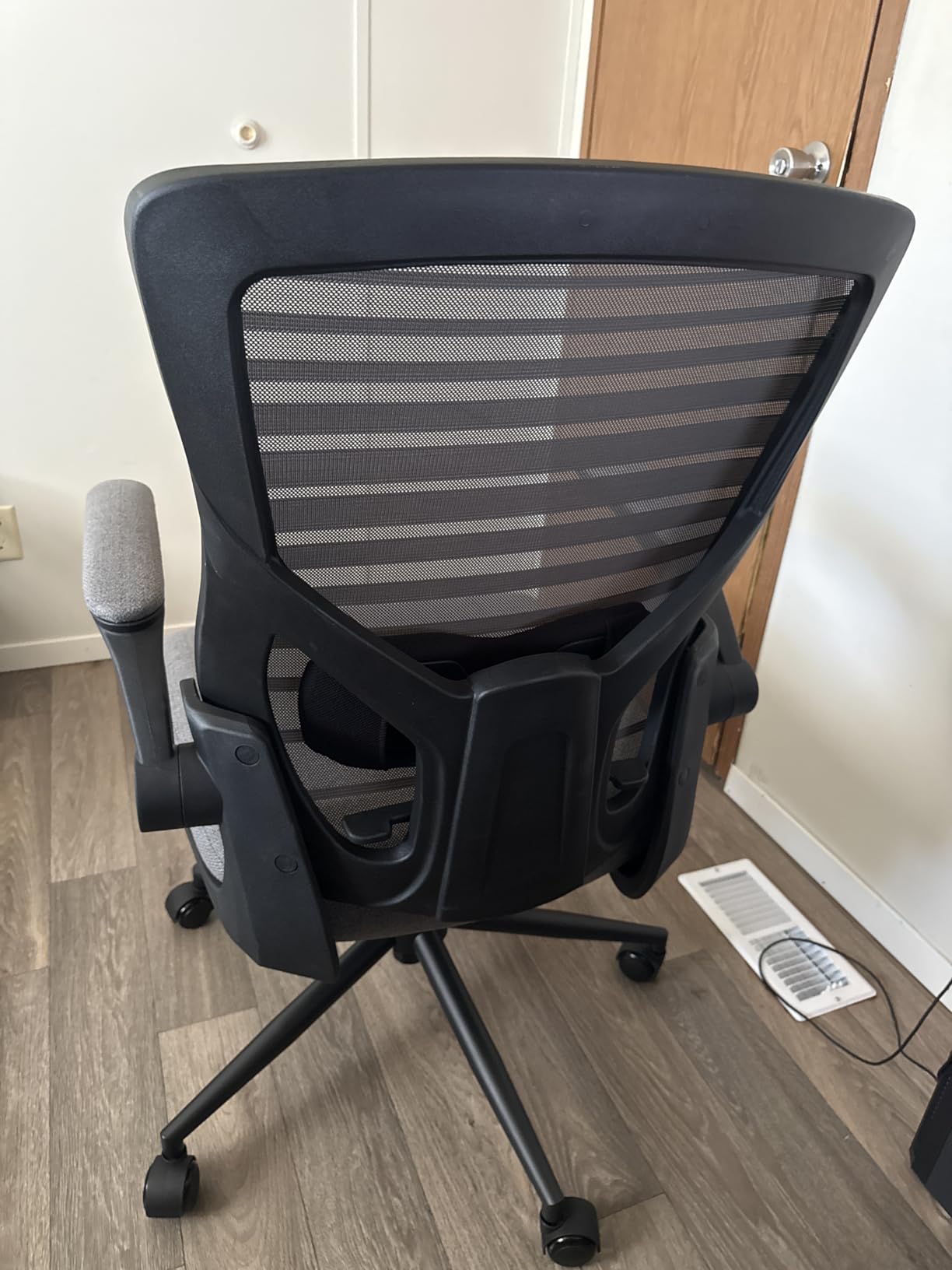 Ergonomic Office Chair for Back Pain Relief & All-Day Comfort - Durable Molded Foam Cushion, Adjustable Padded Lumbar Support, and Padded Flip-up Armrests, Ideal for Office or Study, Black Customer Review Ergonomic Office Chair for Back Pain Relief & All-Day Comfort - Durable Molded Foam Cushion, Adjustable Padded Lumbar Support, and Padded Flip-up Armrests, Ideal for Office or Study, Black - Customer Photo 1