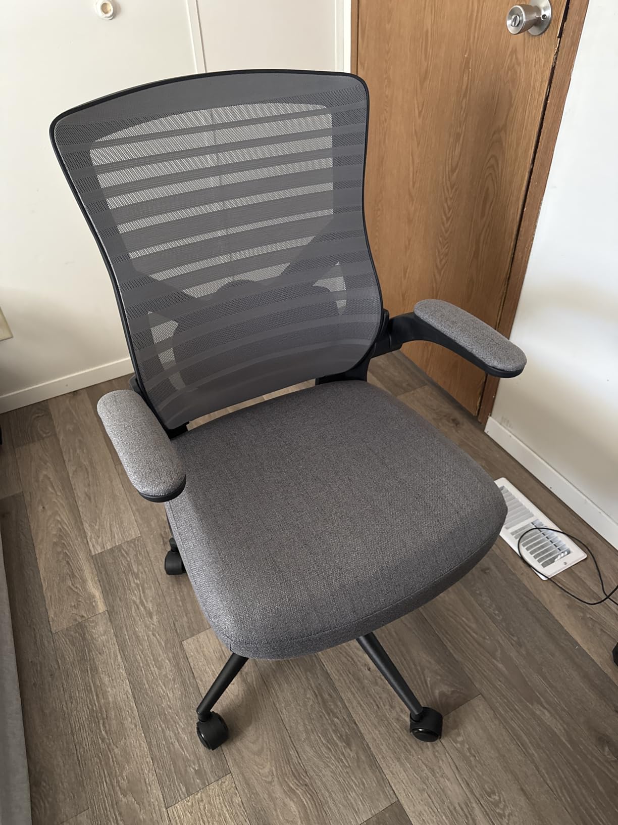 Ergonomic Office Chair for All-Day Comfort & Lower Back Pain Relief - Durable Molded Foam Cushion, Adjustable Padded Lumbar Support, and Padded Flip-up Armrests, Ideal for Office or Study, Black Customer Review Ergonomic Office Chair for All-Day Comfort & Lower Back Pain Relief - Durable Molded Foam Cushion, Adjustable Padded Lumbar Support, and Padded Flip-up Armrests, Ideal for Office or Study, Black - Customer Photo 2