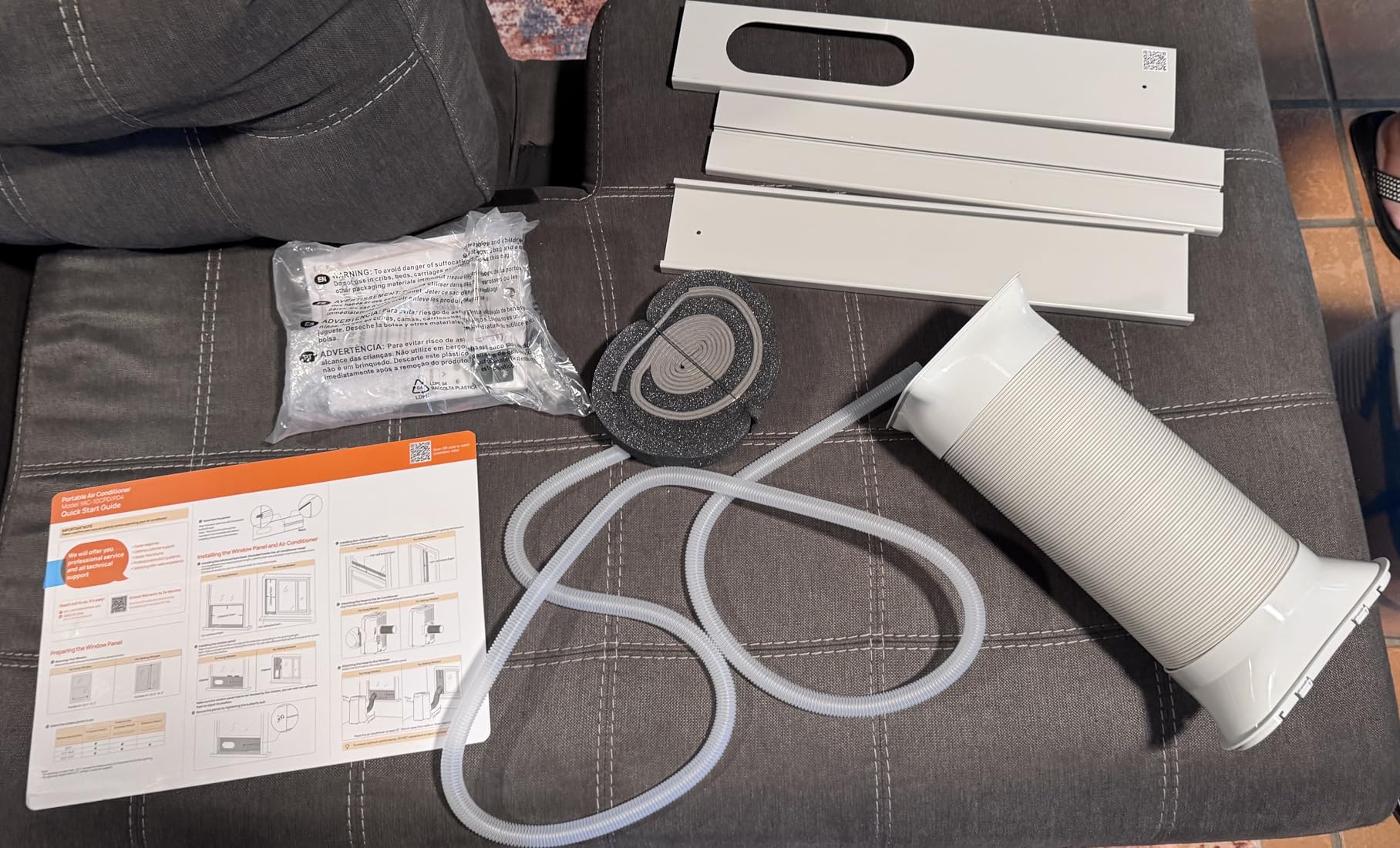 14000 BTU Portable Air Conditioners, Remote Control, 3 in 1 Free Stand Smart Cooling Portable AC Unit with Dehumidifier, Fan, Cools Room up to 700 sq.ft, 24H Timer, Windows Sealing Kit - Customer Photo 2