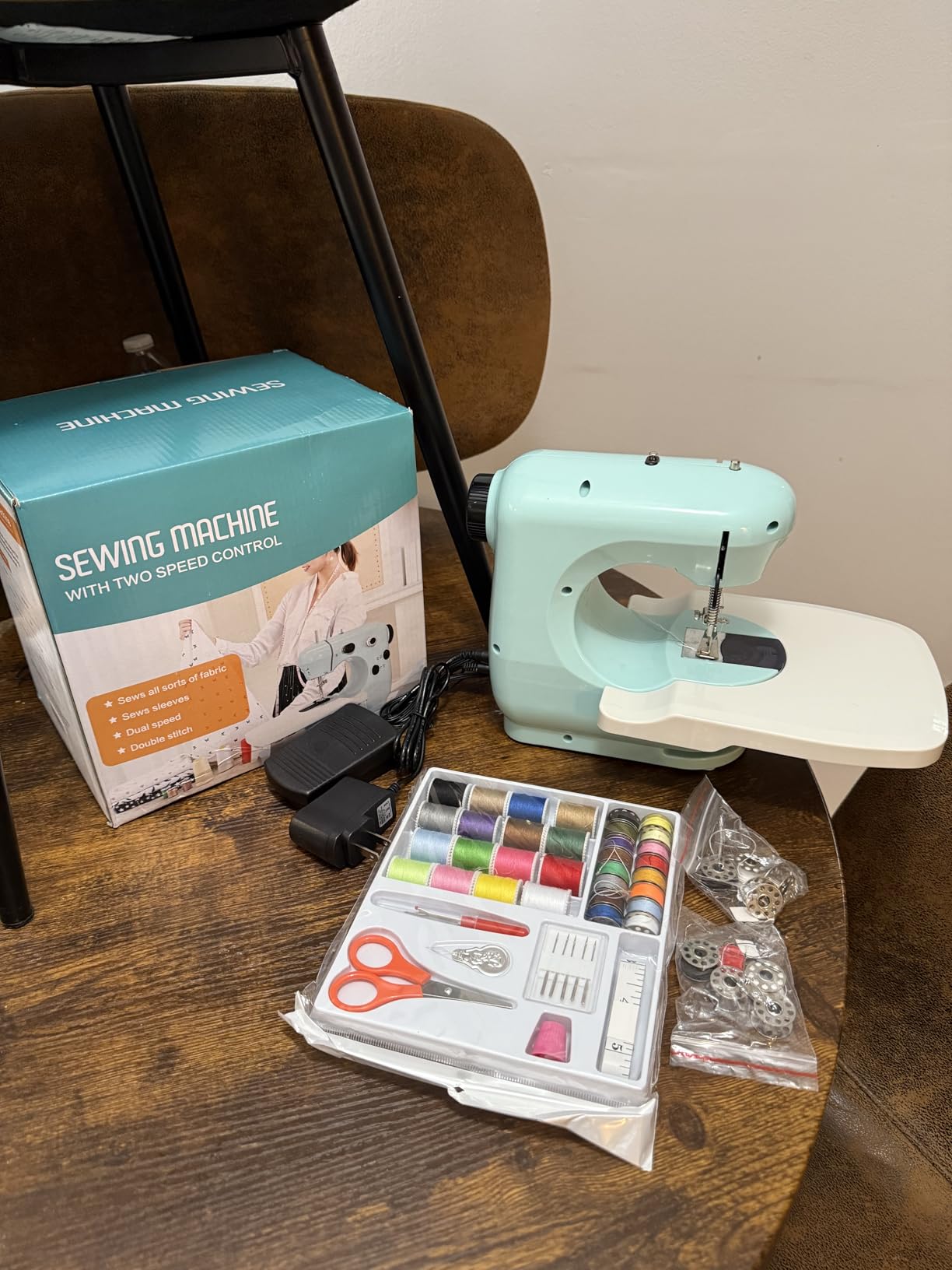 Sewing Machine, Mini Sewing Machines for Beginner with Eco-Friendly Material, Dual Speed Portable Sewing Machines with Extension Table, Light - Easy to Use, Best Gift for Kids and Women Customer Review Sewing Machine, Mini Sewing Machines for Beginner with Eco-Friendly Material, Dual Speed Portable Sewing Machines with Extension Table, Light - Easy to Use, Best Gift for Kids and Women - Customer Photo 1