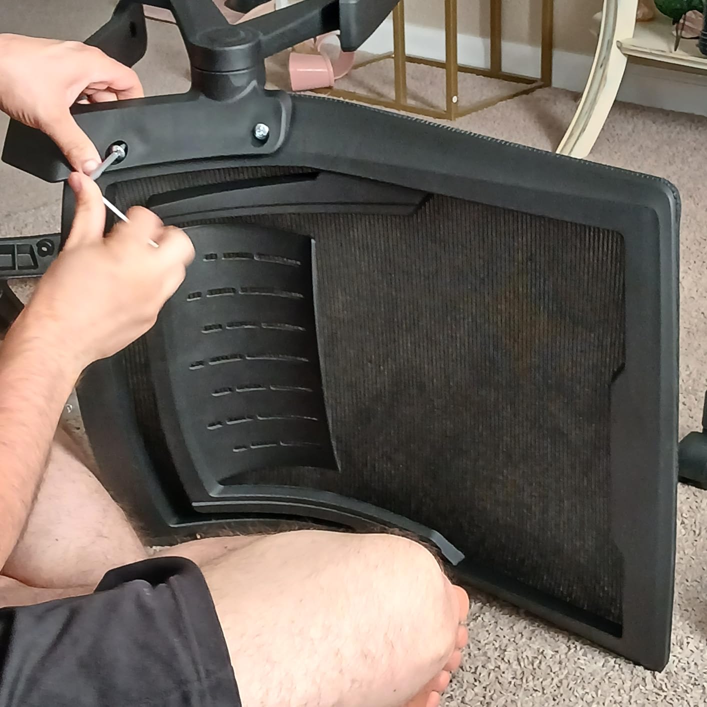 GTRACING Ergonomic Office Chair with Flip-up Armrests Executive Computer Chair for Home Office, Breathable Mesh & Adaptive Lumbar Support, Black Customer Review GTRACING Ergonomic Office Chair with Flip-up Armrests Executive Computer Chair for Home Office, Breathable Mesh & Adaptive Lumbar Support, Black - Customer Photo 2