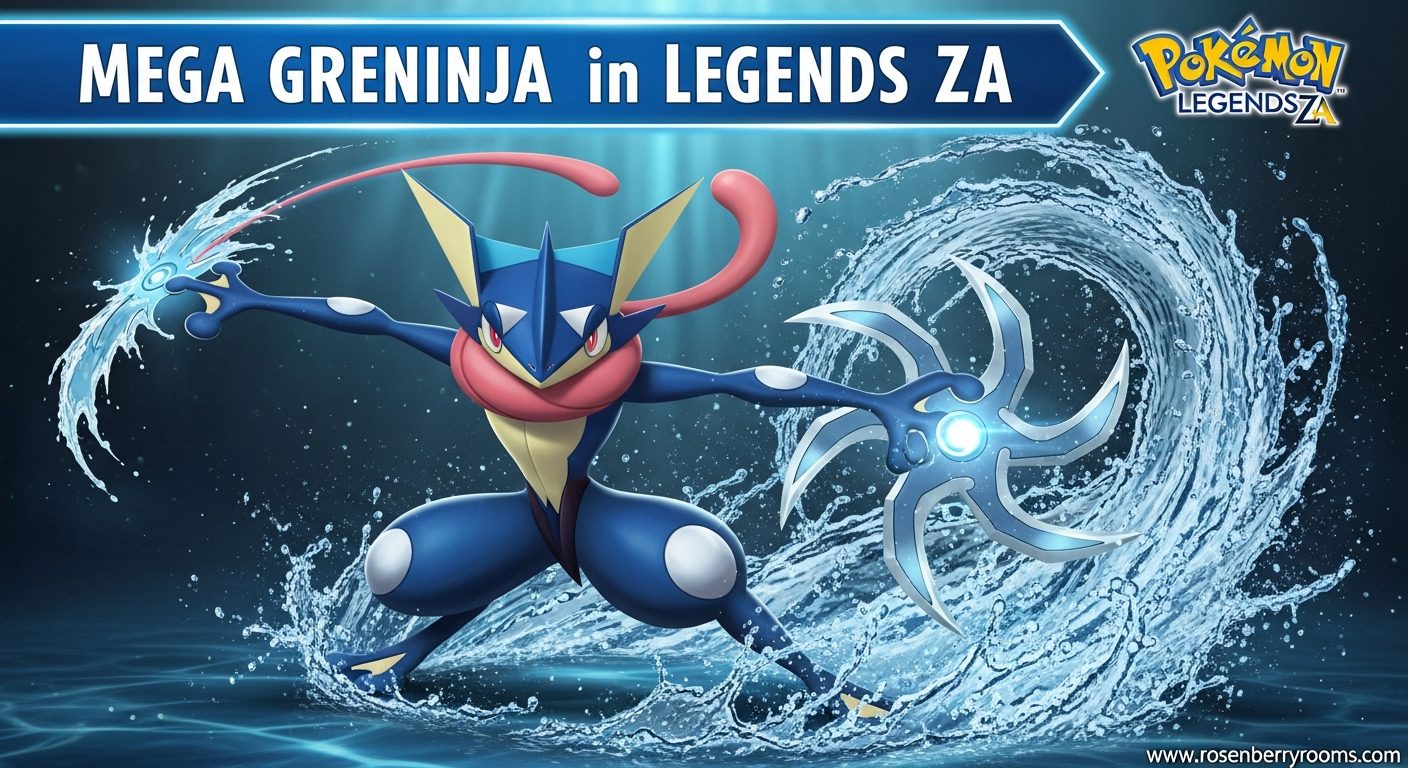 Mega Greninja in Pokemon Legends ZA