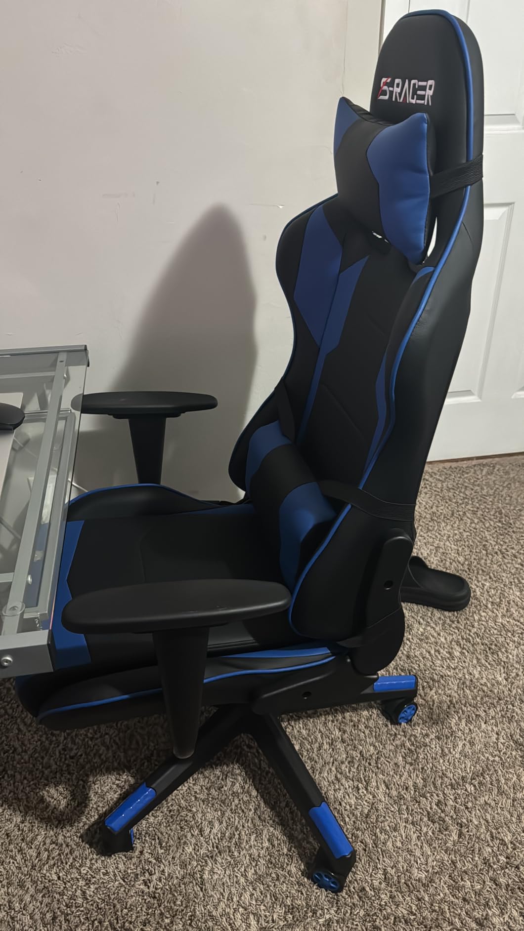 Homall Gaming Chair, Office Chair High Back Computer Chair Leather Desk Chair Racing Executive Ergonomic Adjustable Swivel Task Chair with Headrest and Lumbar Support (White) Customer Review Homall Gaming Chair, Office Chair High Back Computer Chair Leather Desk Chair Racing Executive Ergonomic Adjustable Swivel Task Chair with Headrest and Lumbar Support (White) - Customer Photo 1