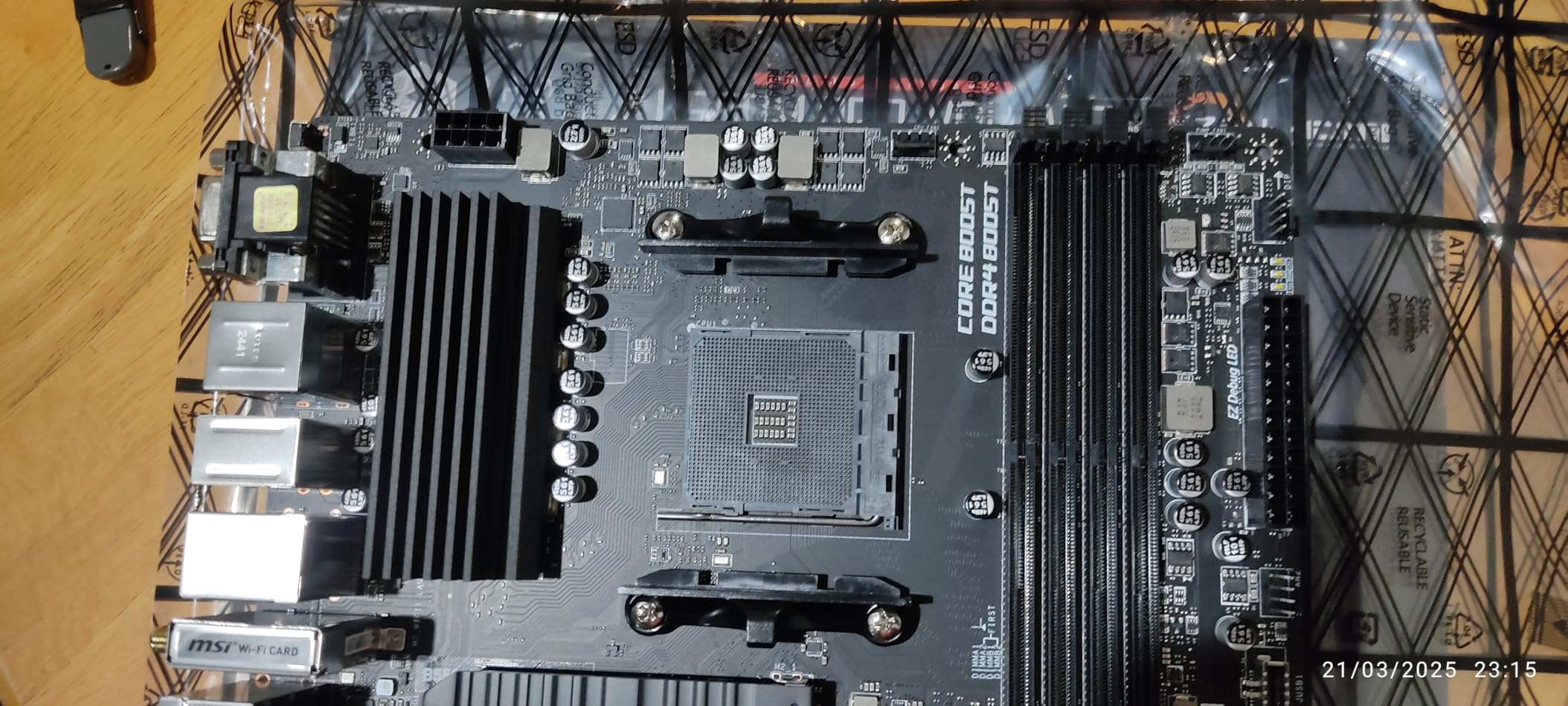 MSI B550M PRO-VDH WiFi ProSeries Motherboard (AMD Ryzen 5000, AM4, DDR4, PCIe 4.0, SATA 6Gb/s, M.2, USB 3.2 Gen 1, Wi-Fi, Bluetooth, D-SUB/HDMI/DP, Micro-ATX) - Customer Photo 5