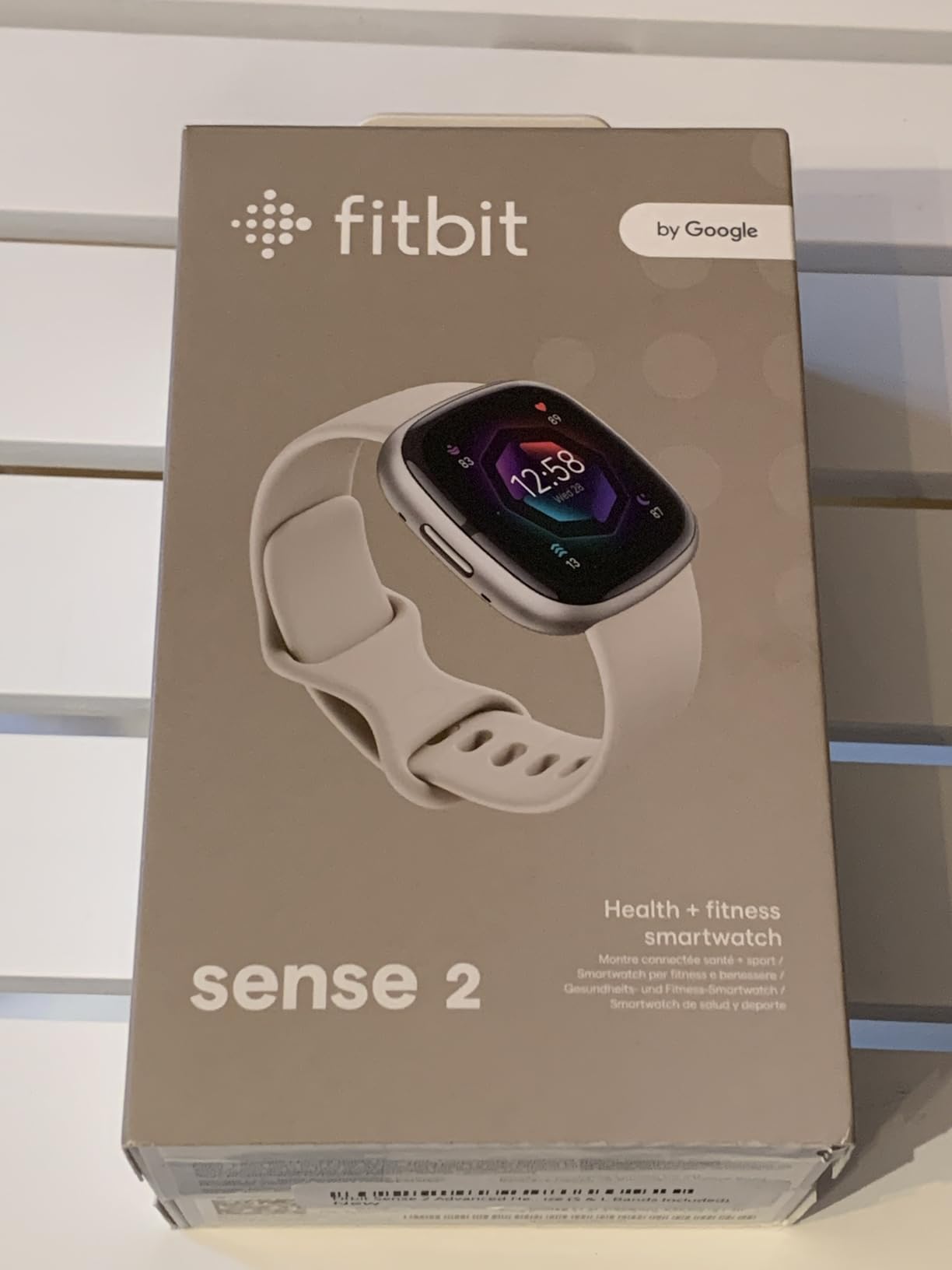 Sense 2 Advanced Health and Fitness Smartwatch with Tools to Manage Stress and Sleep, ECG App, SpO2, 24/7 Heart Rate and GPS, Blue Mist/Pale Gold, One Size (S & L Bands Included) - Customer Photo 1