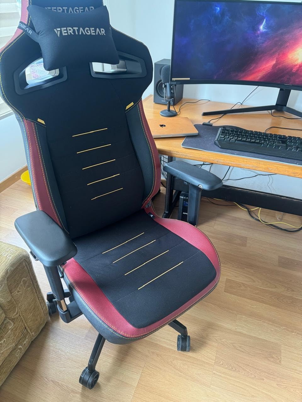 VERTAGEAR PL4800 Ergonomic Big & Tall Gaming Chair Featuring ContourMax Lumbar & VertaAir Seat Systems - RGB LED Kits Upgradeable - Burgundy Red Customer Review VERTAGEAR PL4800 Ergonomic Big & Tall Gaming Chair Featuring ContourMax Lumbar & VertaAir Seat Systems - RGB LED Kits Upgradeable - Burgundy Red - Customer Photo 2
