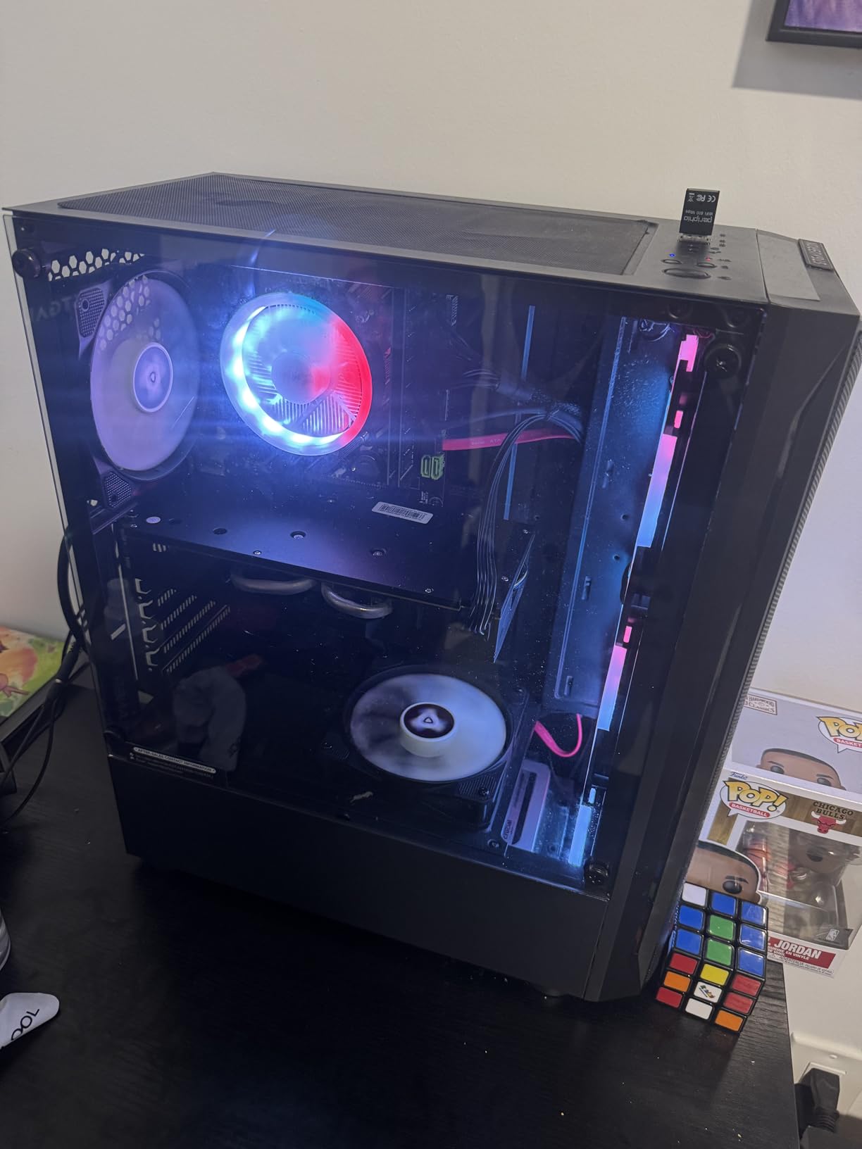 STGAubron Gaming PC Desktop Computer, Intel Core i7 up to 3.9GHz, Radeon RX 580 8G, 16G RAM, 512G SSD, WiFi 6, Bluetooth 5.2, RGB Fan x6, Windows 11 Home - Customer Photo 3