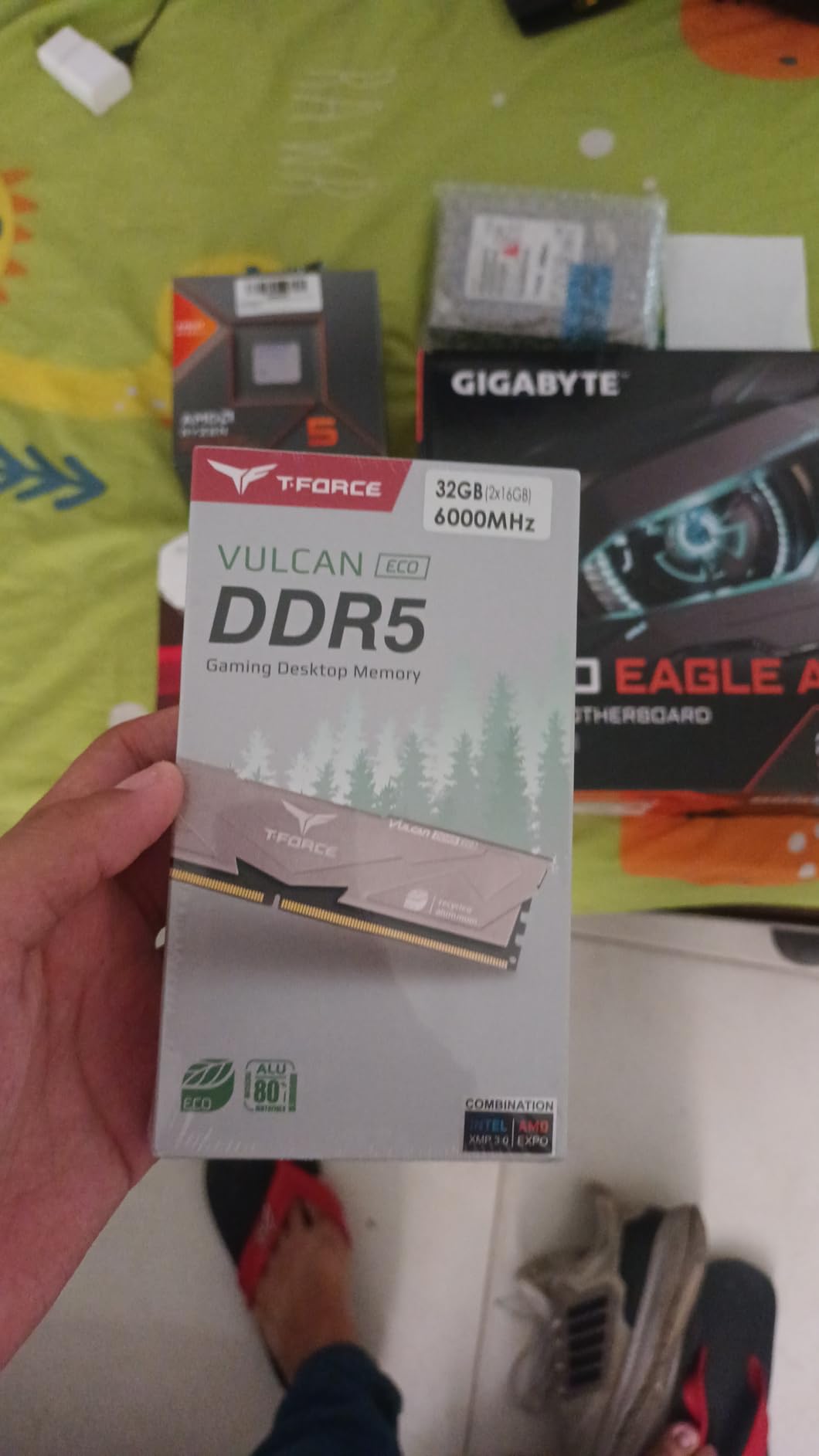 TEAMGROUP T-Force Vulcan DDR5 32GB (2x16GB) 6000MHz (PC5-48000) CL38 Desktop Memory Module Ram (Black) for Chipset 600 700 Series XMP 3.0 Ready - FLBD532G6000HC38ADC01 - Customer Photo 1