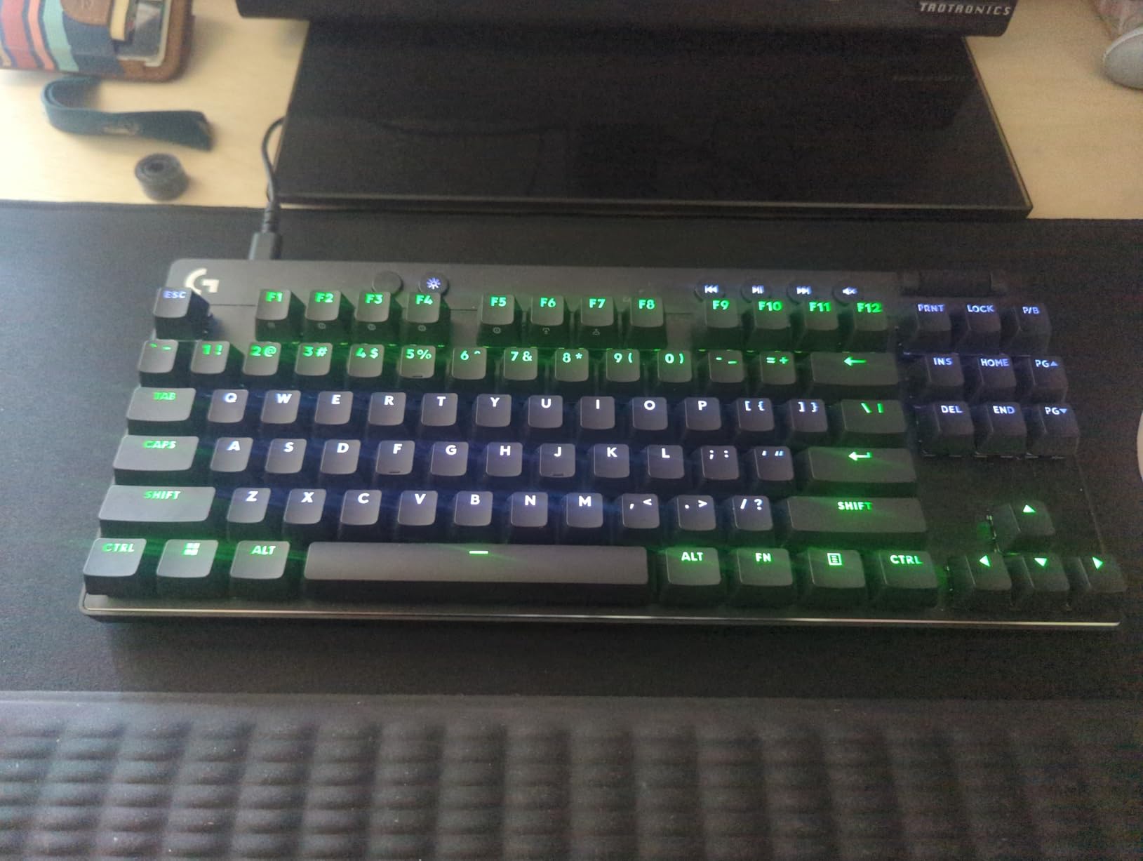 Logitech G PRO X TKL LIGHTSPEED Wireless Gaming Keyboard, Ultra-Portable Tenkeyless Design, LIGHTSYNC RGB, PBT keycaps, Linear Switches (GX Red) - Black - Customer Photo 4
