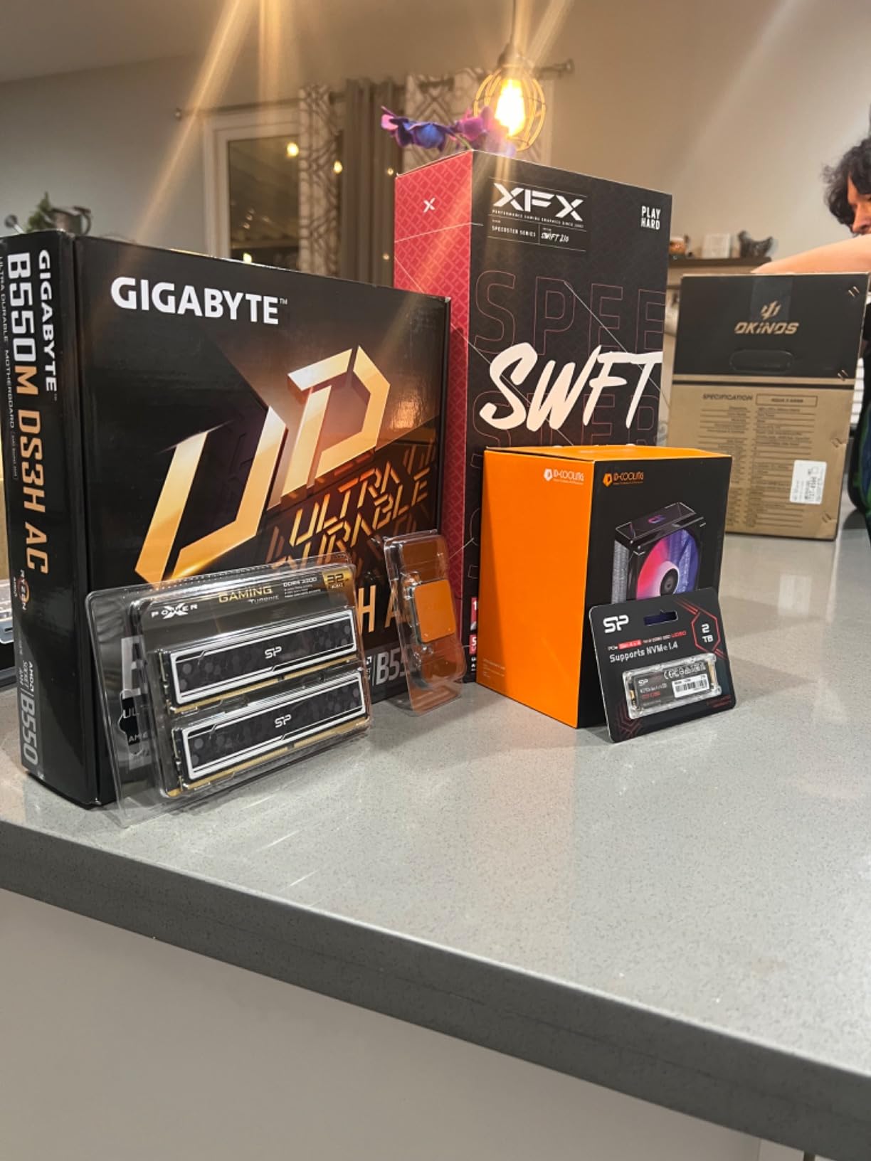 GIGABYTE B550M K Motherboard, Supports AMD AM4 Ryzen 5000 Processors, Micro-ATX, DDR4, Dual M.2, SATA 6Gb/s, Realtek GbE LAN, PCIe 4.0 - Customer Photo 4