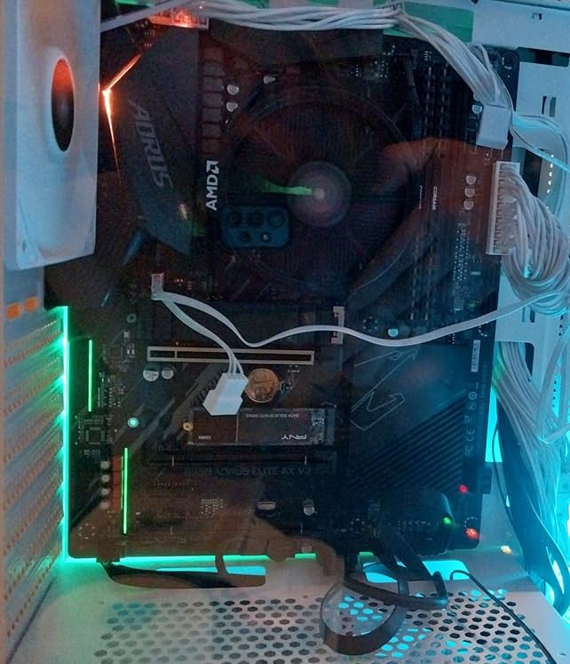 GIGABYTE B550M AORUS Elite AX (rev 1.3) Motherboard, Supports AMD AM4 Ryzen 5000 Processors, Micro-ATX, DDR4, Single M.2, SATA 6Gb/s, Realtek GbE LAN, PCIe 4.0 - Customer Photo 3