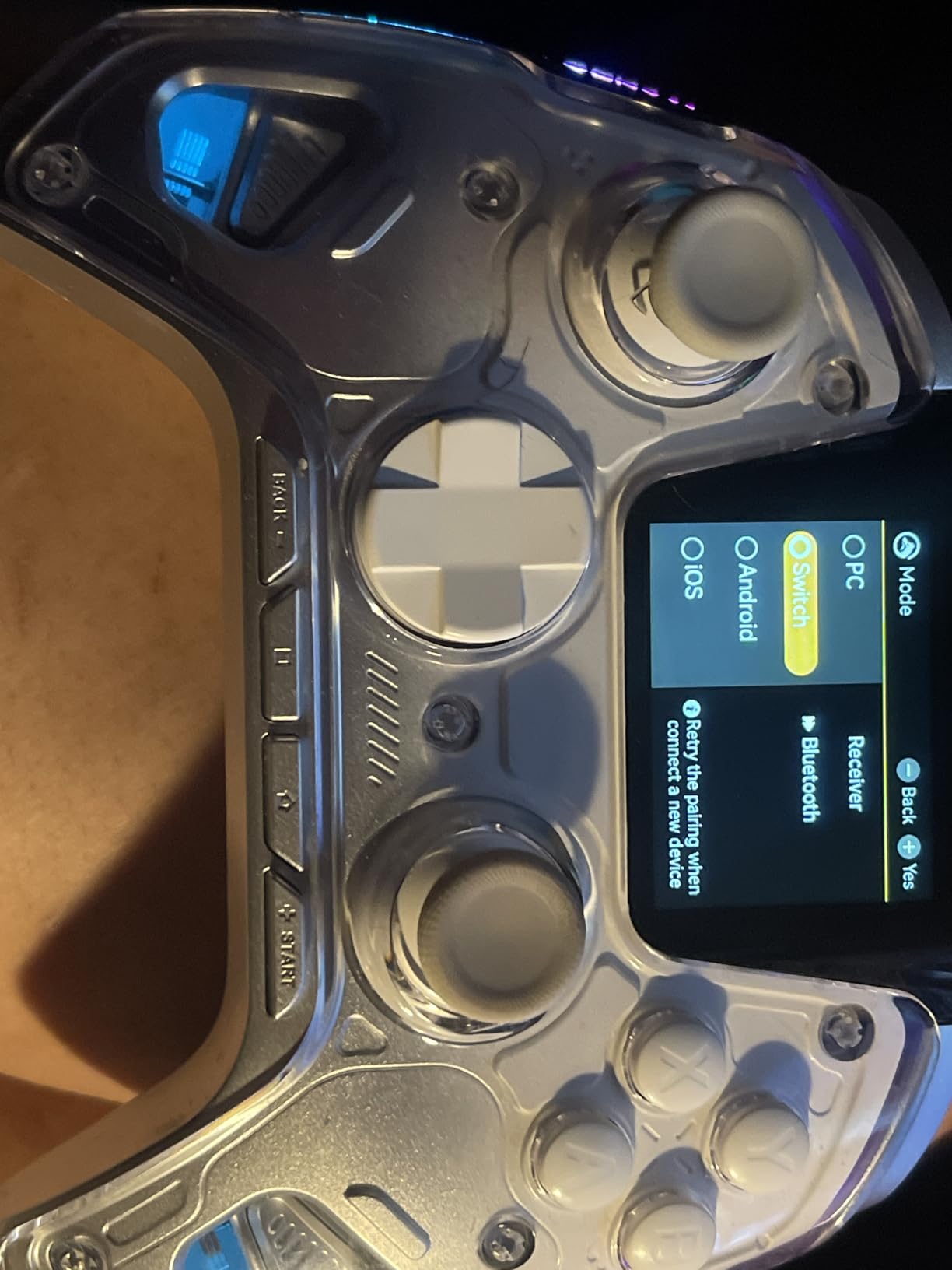 ManbaOne Interactive Screen Wireless Gaming Controller for PC/Switch/Switch 2/iOS/Android,Hall Effect Stick & Trigger,RGB Lighting,Remappable Buttons,1800mAh with Charging Dock (Black) Customer Review ManbaOne Interactive Screen Wireless Gaming Controller for PC/Switch/Switch 2/iOS/Android,Hall Effect Stick & Trigger,RGB Lighting,Remappable Buttons,1800mAh with Charging Dock (Black) - Customer Photo 2