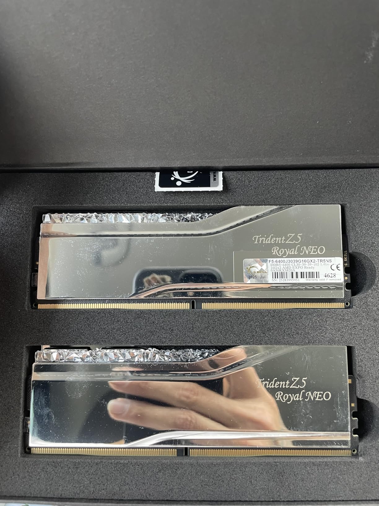 G.SKILL Trident Z5 Royal Neo Series DDR5 RAM (AMD Expo) 32GB (2x16GB) 6000MT/s CL28-36-36-96 1.40V Desktop Computer Memory U-DIMM - Silver (F5-6000J2836G16GX2-TR5NS) - Customer Photo 2