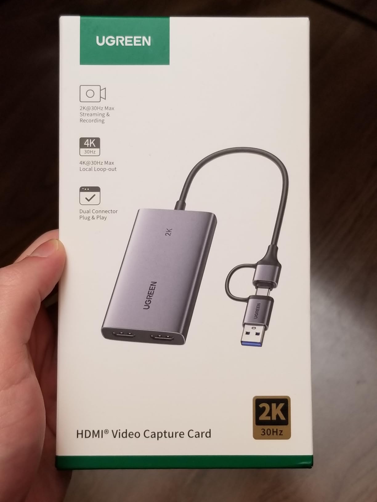 UGREEN 4K@30Hz HDMI Capture Card, Full HD 2K 30FPS, 1080P 60FPS, HDMI to USB 3.0 HDMI Loop Out Video Capture Card with Low Latency for Streaming Gaming, Compatible with Switch 2/PS5/Xbox/PC/Mac Customer Review UGREEN 4K@30Hz HDMI Capture Card, Full HD 2K 30FPS, 1080P 60FPS, HDMI to USB 3.0 HDMI Loop Out Video Capture Card with Low Latency for Streaming Gaming, Compatible with Switch 2/PS5/Xbox/PC/Mac - Customer Photo 2
