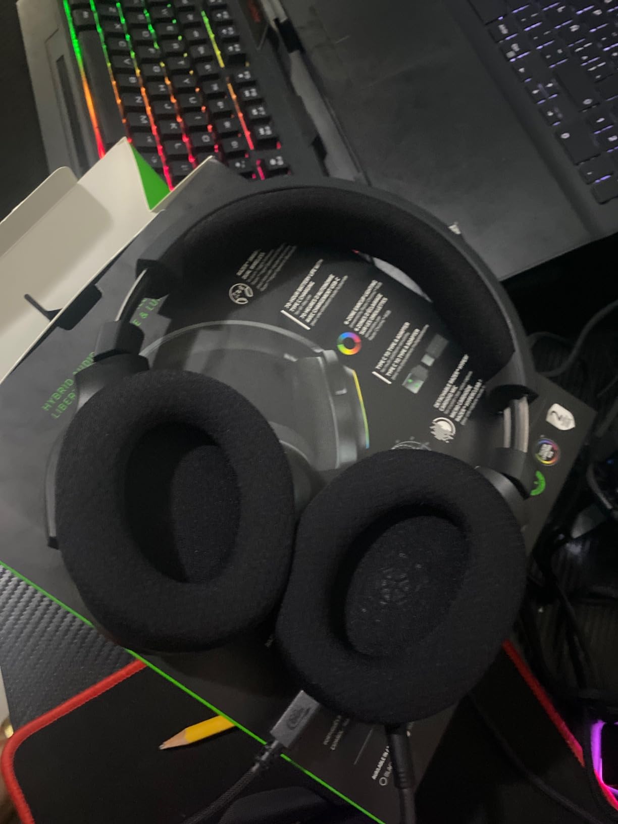Razer Barracuda X Chroma Wireless Gaming Headset: 2.4GHz Wireless & Bluetooth - Lightweight - Chroma RGB - 40mm Drivers - Cardioid Mic - 70 Hr Battery - for PC, Mac, PS5, Switch 2, Smartphone - Black - Customer Photo 1