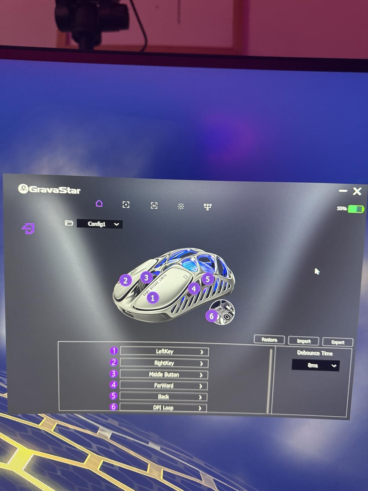 GravaStar Mercury X Pro Wireless Gaming Mouse, Come with 8K Dongle – 32,000 DPI PAW 3950 Sensor, 8,000Hz Polling Rate, Only 49g, Magnesium Alloy Hollow Frame, RGB Lighting, 5 Programmable Buttons - Customer Photo 2