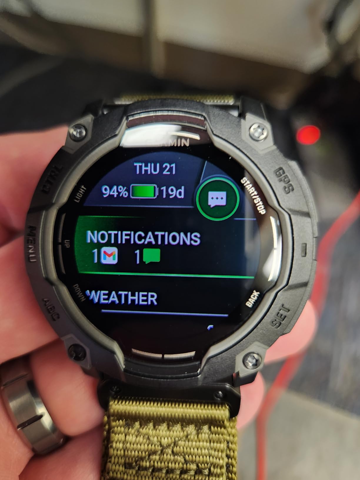 Garmin Instinct® 3 45mm, Solar Charged Display, Rugged Outdoor GPS Smartwatch, Metal-Reinforced Bezel, Built-in Flashlight, Black Customer Review Garmin Instinct® 3 45mm, Solar Charged Display, Rugged Outdoor GPS Smartwatch, Metal-Reinforced Bezel, Built-in Flashlight, Black - Customer Photo 3