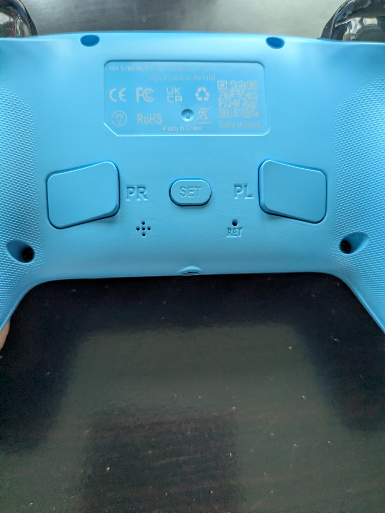 Dinosoo RGB Wireless Controller for PS5/PlayStation 5 PC, Bluetooth Controller with Turbo, Macro, Dynamic Vibration, 6-Axis Motion Control, 3.5mm Audio Jack, 1000mAh Battery, Speaker - Blue Customer Review Dinosoo RGB Wireless Controller for PS5/PlayStation 5 PC, Bluetooth Controller with Turbo, Macro, Dynamic Vibration, 6-Axis Motion Control, 3.5mm Audio Jack, 1000mAh Battery, Speaker - Blue - Customer Photo 3