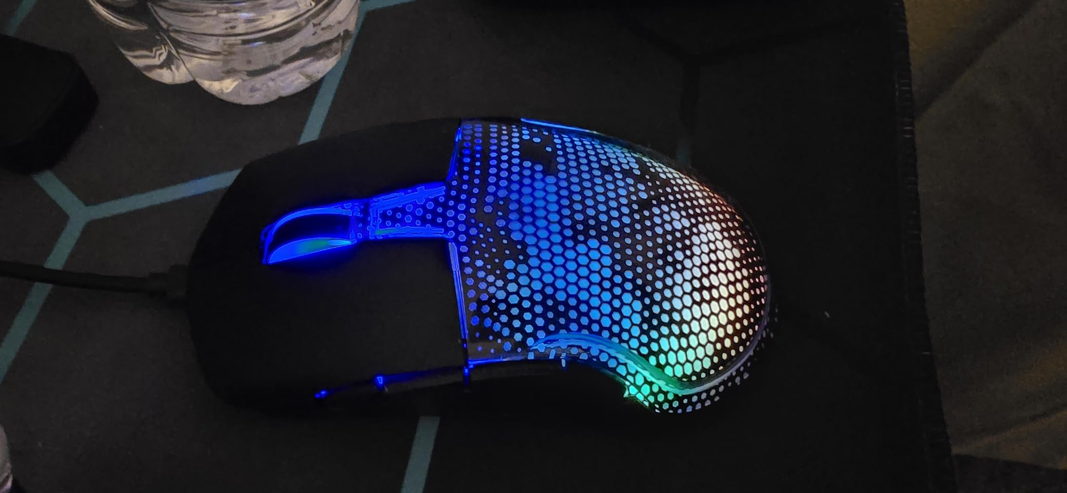FFJ Master02 Wireless Gaming Mouse, 12000 DPI, Tri-Mode 2.4G/USB-C/Bluetooth 5.3 Gaming Mouse, Python Skin Texture RGB Backlit, 6 Programmable Buttons, 75Hr Battery Life for PC, Mac, PS5, XBOX - Black - Customer Photo 1