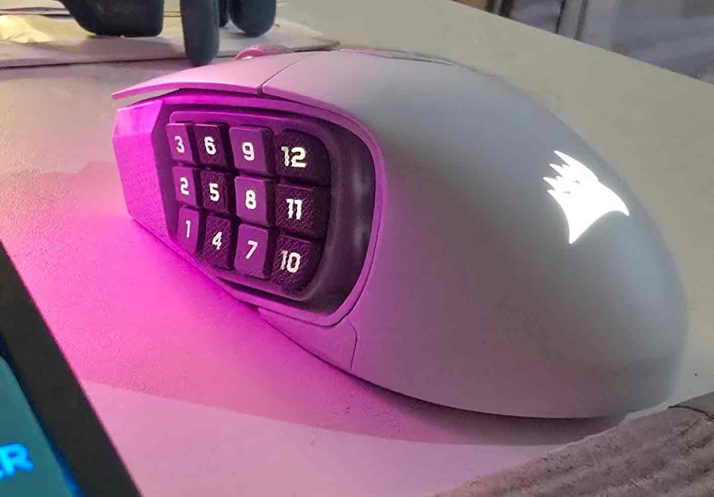 Corsair Scimitar Elite Wireless SE MMO PC Gaming Mouse – 33,000 DPI, 16 Programmable Buttons, Key Slider, Elgato Virtual Stream Deck, 1,000Hz Polling, Up to 150-Hour Battery – Gunmetal - Customer Photo 3