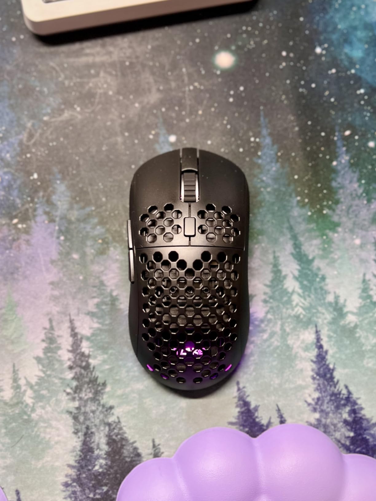 TMKB Falcon M1 Wireless Gaming Mouse, 24000DPI Optical Sensor, 180Hrs Battery, Lightweight, 6 Programmable Buttons, RGB Strip, 2.4G/BT5.2/USB-C Wired for PC/Mac/Laptop - Matte Black - Customer Photo 1
