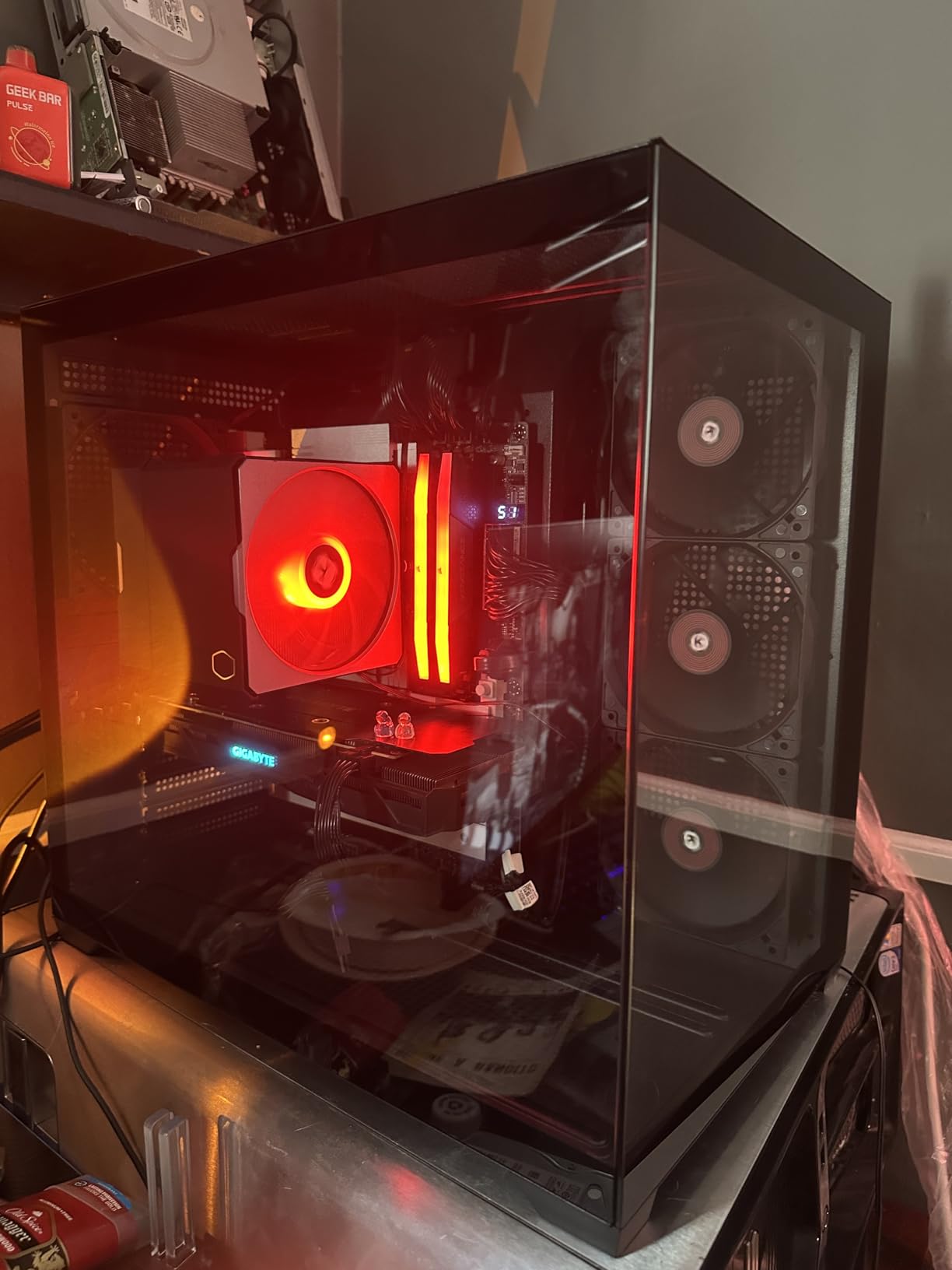 KEDIERS PC CASE ATX 4 Fans Pre-Installed, Type-C Mid Tower Computer Case with Full-View Dual Tempered Glass, Gaming PC Case,Black,K4 Customer Review KEDIERS PC CASE ATX 4 Fans Pre-Installed, Type-C Mid Tower Computer Case with Full-View Dual Tempered Glass, Gaming PC Case,Black,K4 - Customer Photo 1