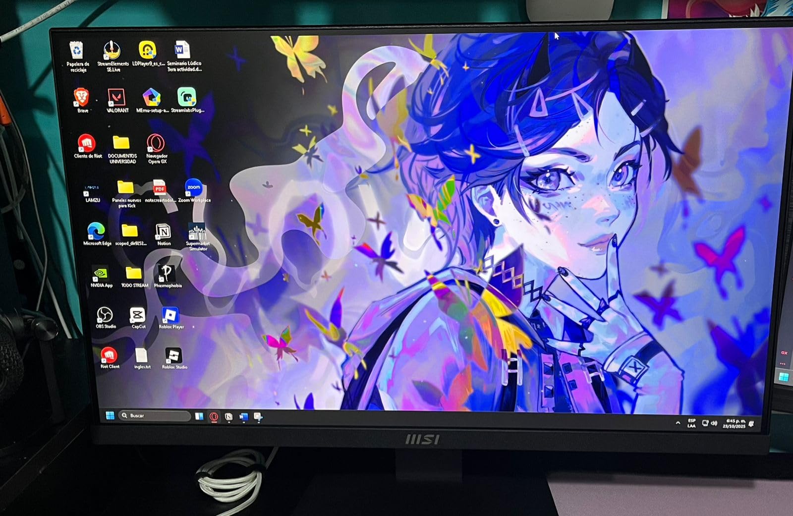 MSI PRO MP243L E14 24-inch IPS 1920 x 1080 (FHD) Gaming Office Monitor, 144Hz, Adaptive-Synch, HDR Ready, HDMI, VGA Port,VESA Mountable, Tilt, 4-Side Slim Bezel,1ms, Black - Customer Photo 2