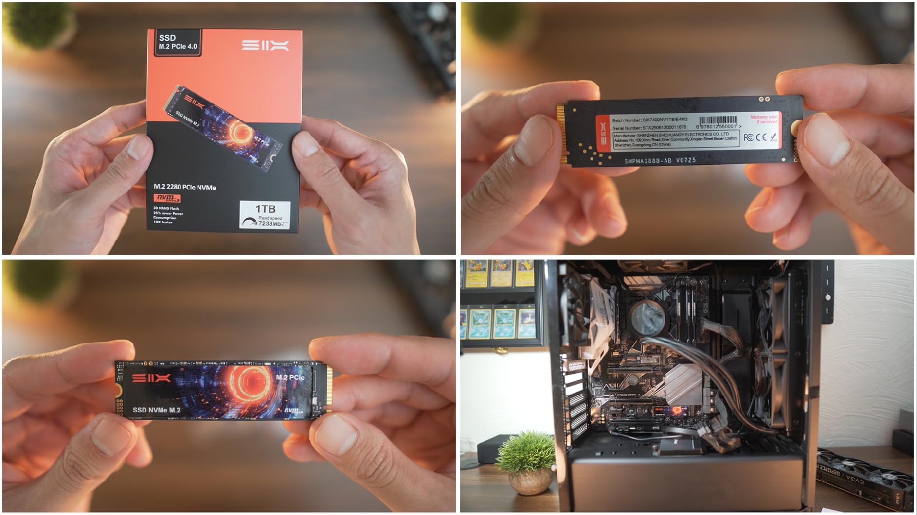 SIX NVME M.2 SSD PCIe 4.0-1TB m.2 2280 ssd, Read UP to 7350MB/s SSD 1TB for Gaming PS5 Memory Storage Expansion with Heatsink, Internal Solid State Hard Drive PCIe gen 4x4 Nvme for Laptop Desktop pc - Customer Photo 2
