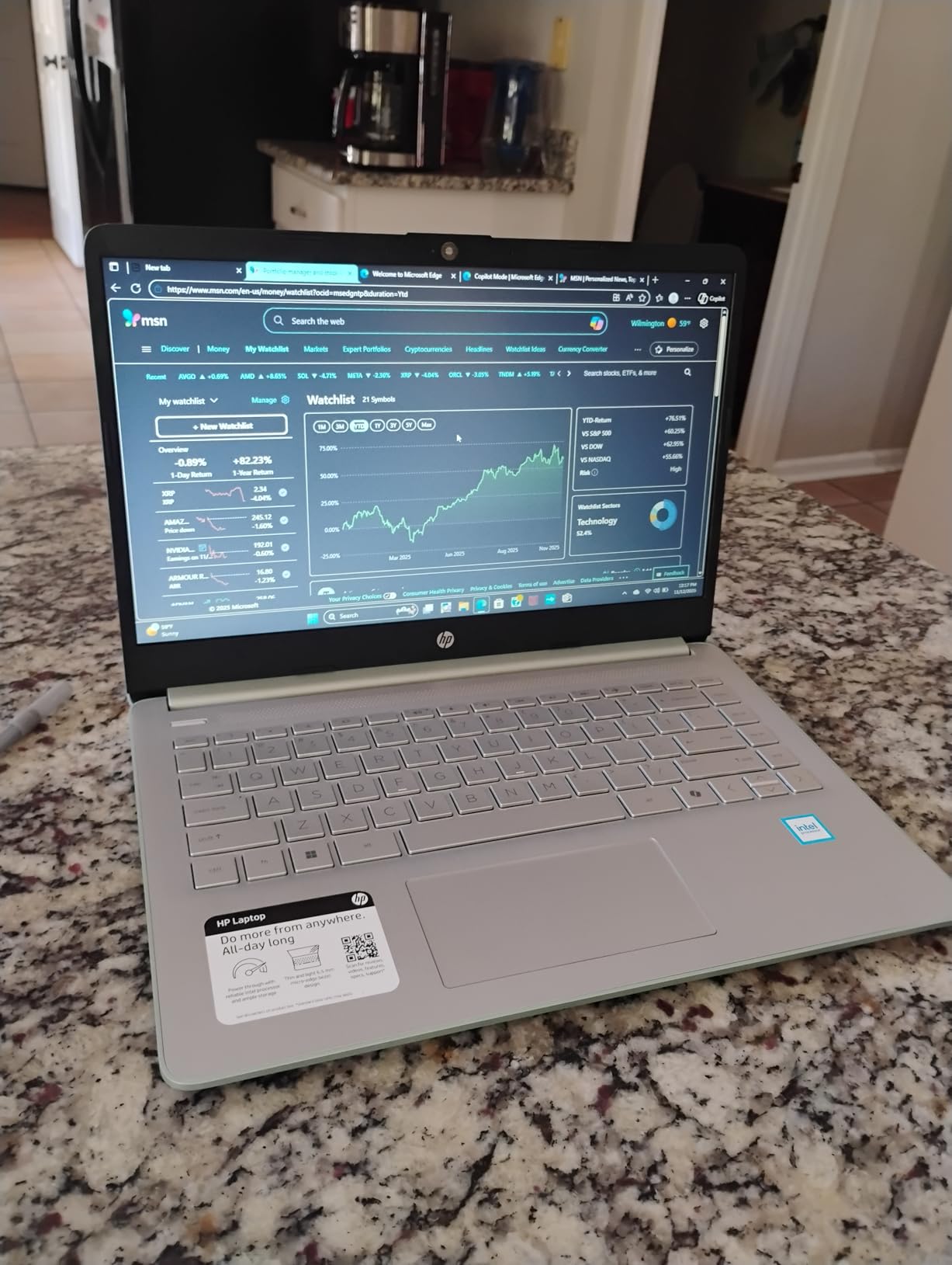HP Laptop with Microsoft Office and 1TB Cloud Storage (1-Year) | 14 inch HD Computer | 16GB RAM | 128GB UFS & 128GB Portable SSD| Intel 4-Core CPU(Beat i3-10110U)| Windows 11 Home in S Mode| LE Bundle Customer Review HP Laptop with Microsoft Office and 1TB Cloud Storage (1-Year) | 14 inch HD Computer | 16GB RAM | 128GB UFS & 128GB Portable SSD| Intel 4-Core CPU(Beat i3-10110U)| Windows 11 Home in S Mode| LE Bundle - Customer Photo 1