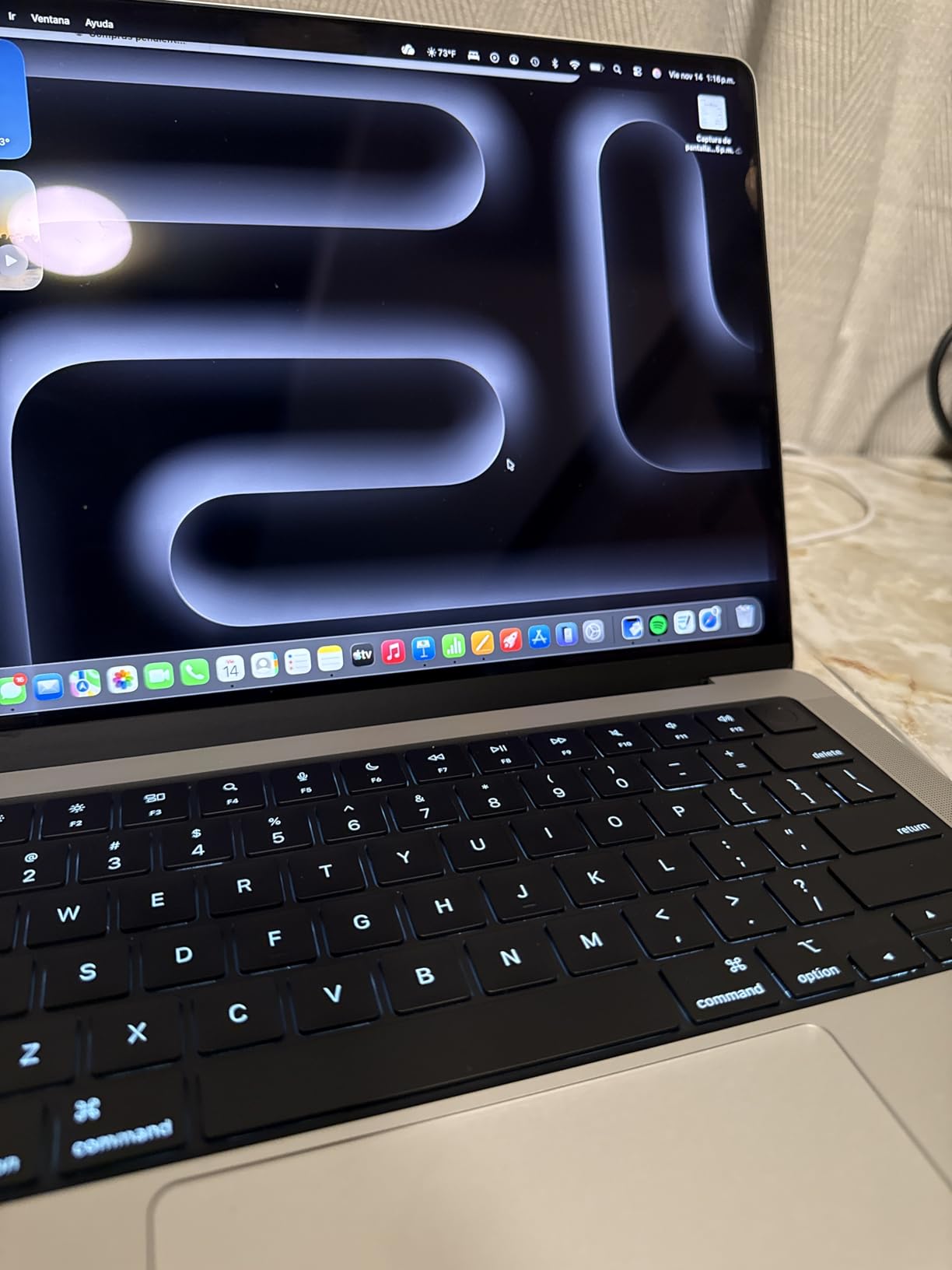 Apple 2025 MacBook Pro Laptop with M5 chip with 10‑core CPU and 10‑core GPU: Built for Apple Intelligence, 14.2-inch Liquid Retina XDR Display, 16GB Unified Memory, 512GB SSD Storage; Silver Customer Review Apple 2025 MacBook Pro Laptop with M5 chip with 10‑core CPU and 10‑core GPU: Built for Apple Intelligence, 14.2-inch Liquid Retina XDR Display, 16GB Unified Memory, 512GB SSD Storage; Silver - Customer Photo 1