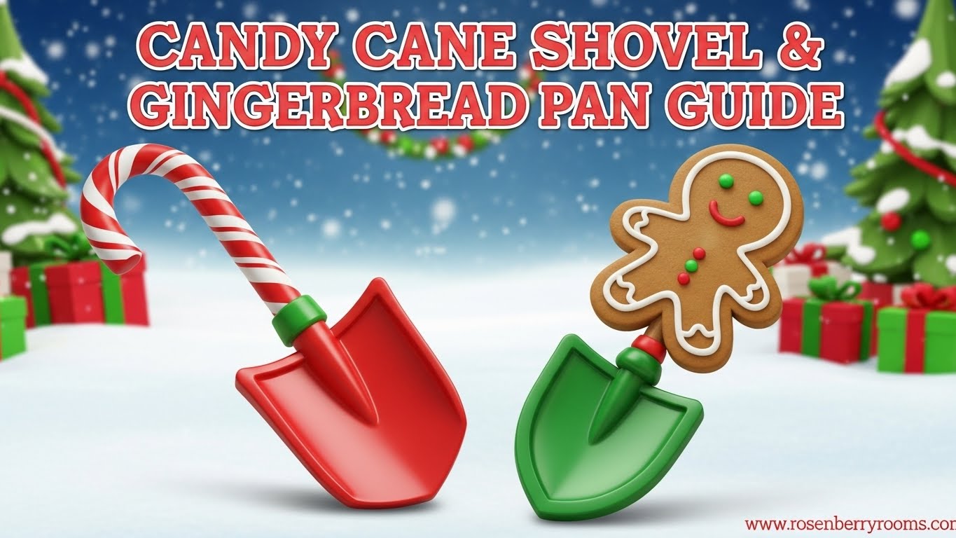 Candy Cane Shovel and Gingerbread Pan