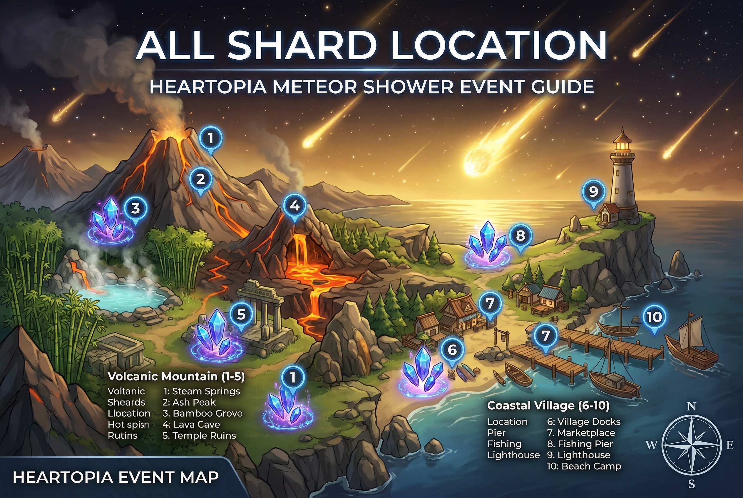 All Shard Location Heartopia Meteor Shower Event Guide