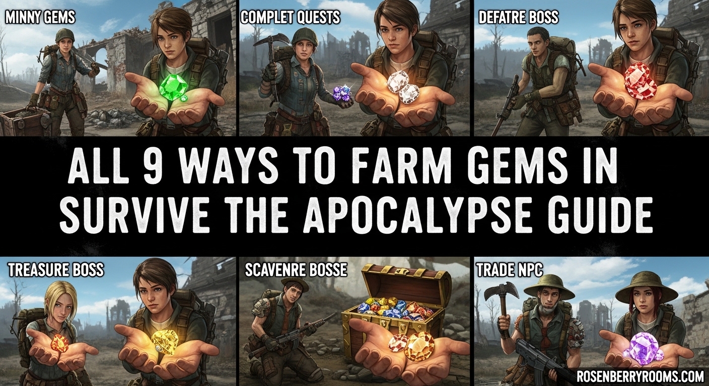 All 9 Ways to Farm Gems in Survive the Apocalypse Guide