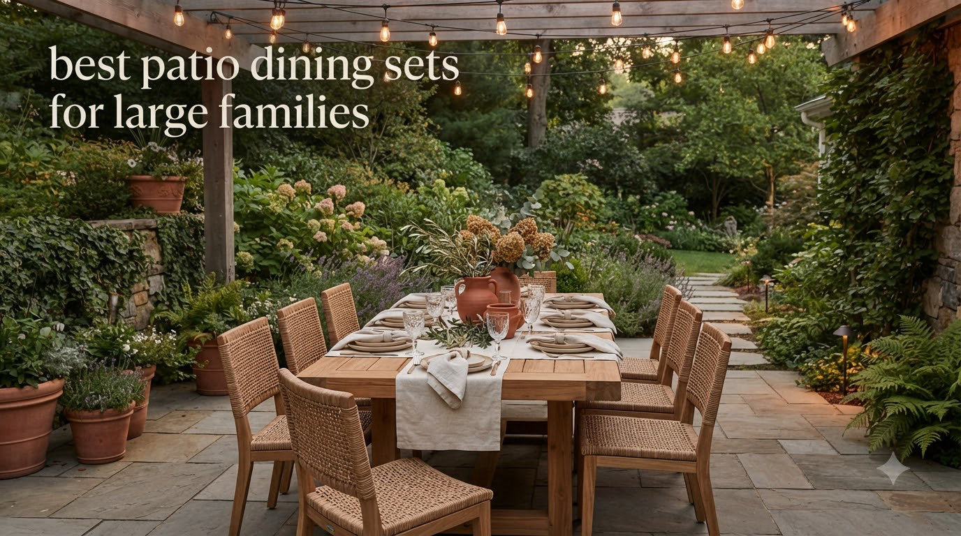 best patio dining sets for large families