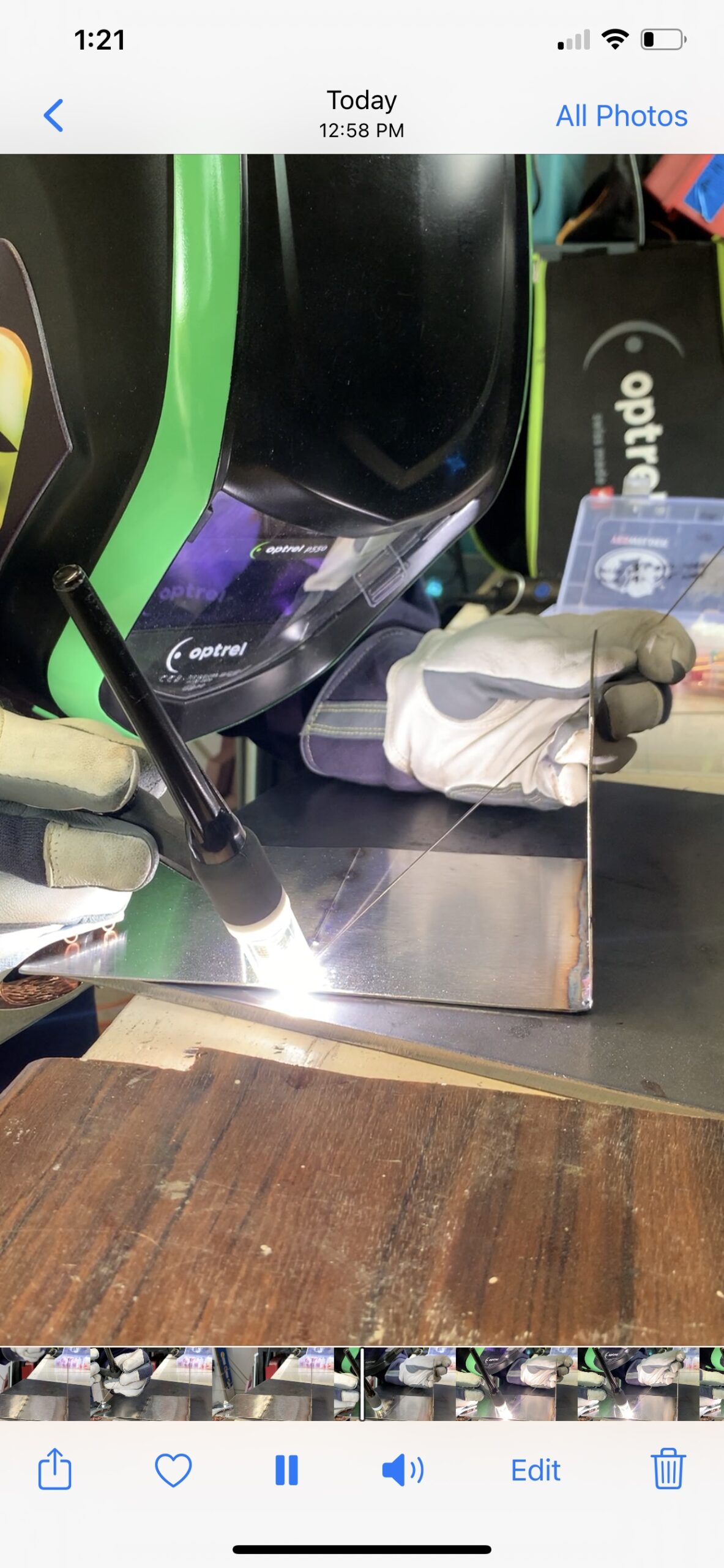 Black Stallion (T50) Premium Grain Goatskin & Flame-Resistant Cotton TIG Welding Glove, Kevlar Stitching, Abrasion Resistance, DragPatch Side Reinforcement, Medium customer photo 2