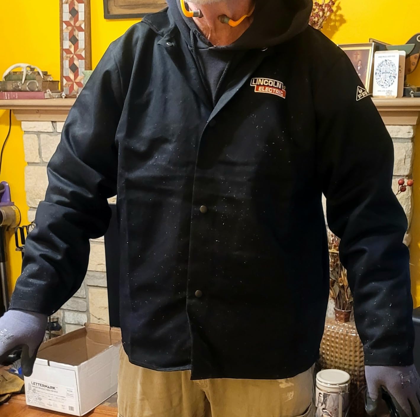 Lincoln Electric Premium Flame Resistant (FR) Cotton Welding Jacket | Breathable | K2985 customer photo 1