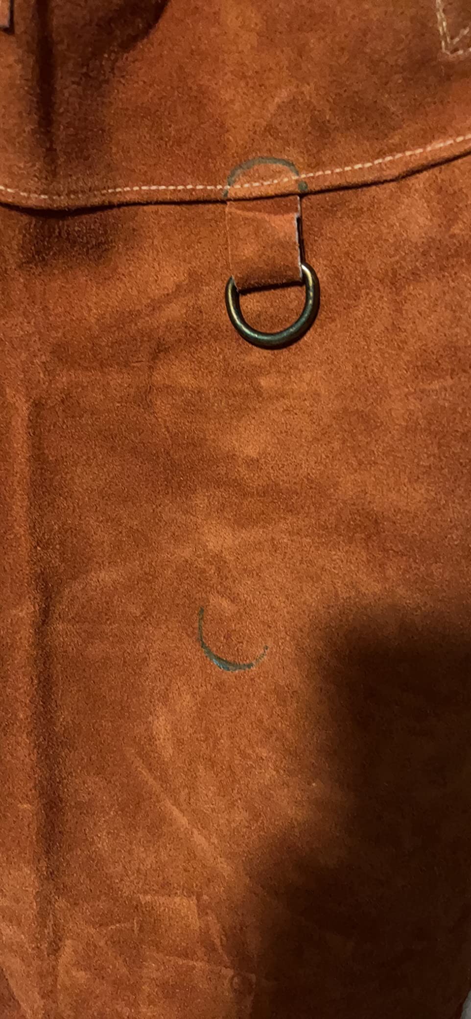 Leather Welding Work Apron - Heat Resistant & Flame Resistant Bib Apron, Flame Retardant Heavy Duty BBQ Apron customer photo 2
