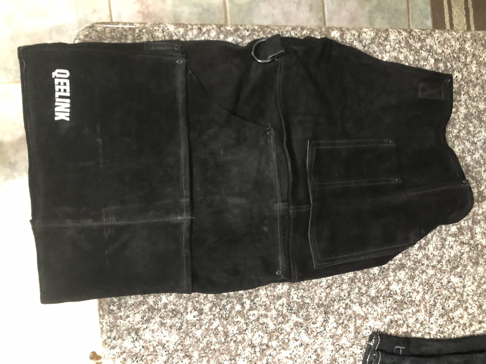 Welding Apron with Gloves - Heat & Flame Resistant Leather for Blacksmith | Split Cowhide Aprons with 6 Tool Pockets | Blacksmithing | Workshop | Metalwork - Adjustable M to XXXL customer photo 1