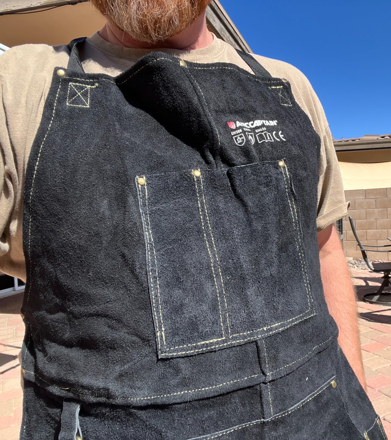 ARCCAPTAIN Leather Welding Apron, 24