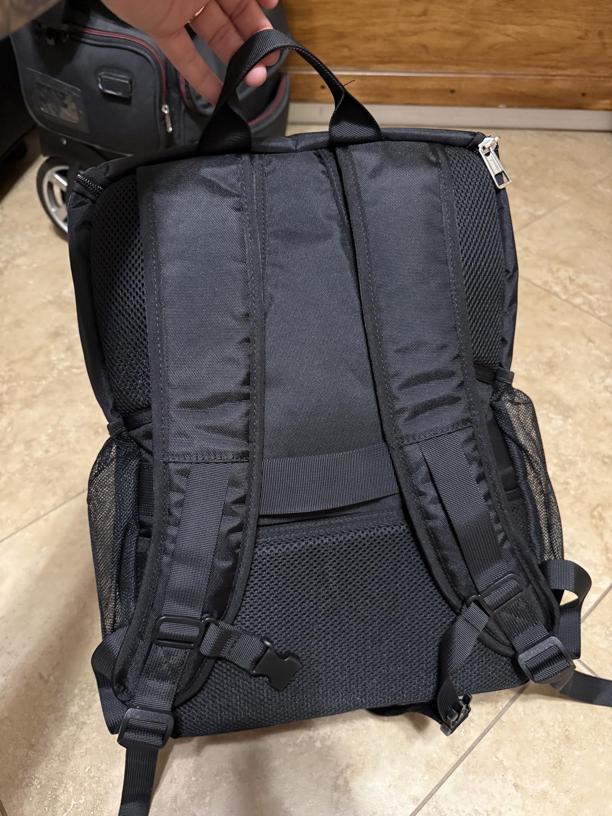 Relavel Barber Bag, Hair Tools Travel Bag, Barber Cases for Clippers and Supplies, Hairstylist Backpack Hairdresser Cosmetology Case for Hair Cutting Tools, Hair Salon Hairdresser Must Haves, Black customer photo 2